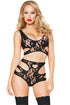 Sexy Cutout Black Lace Lingerie Set